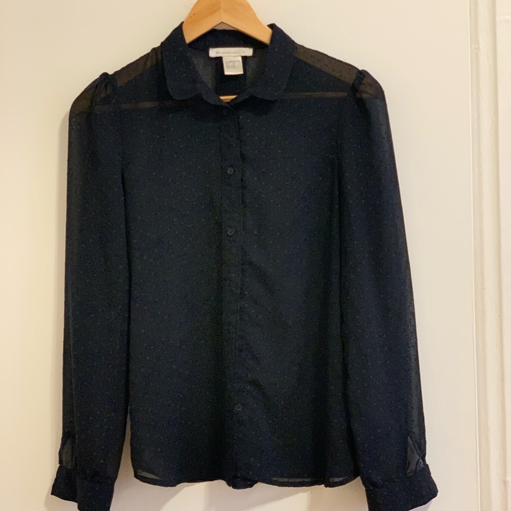 Plumetis navy shirt